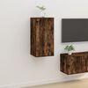 vidaXL Meuble TV mural Ch&ecirc;ne fum&eacute; 40x34,5x80 cm