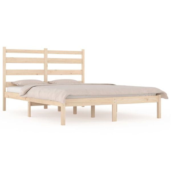 vidaXL Cadre de lit sans matelas bois massif 160x200 cm