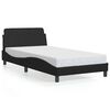 vidaXL Cadre de lit Dover noir 100x190 cm similicuir