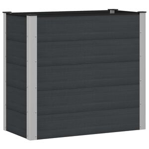 vidaXL Jardini&egrave;re sur&eacute;lev&eacute;e Noir 100 x 50 x 91 cm WPC et Aluminium