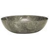 vidaXL Lavabo Gris &Oslash;40x12 cm Marbre