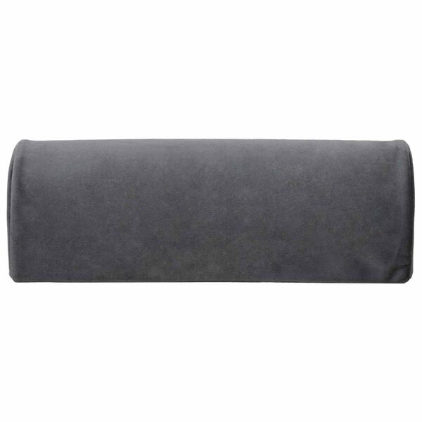 vidaXL Coussin de repose-pieds Uni Gris 42 x 18 x 13 cm Mousse PU