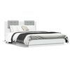 vidaXL Cadre de lit sans matelas blanc 135x190 cm