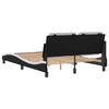 vidaXL Cadre de lit sans matelas Zadar noir et blanc 140x190 cm similicuir