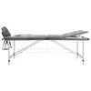 vidaXL Table de massage 3 zones Cadre en aluminium Anthracite 186x68cm