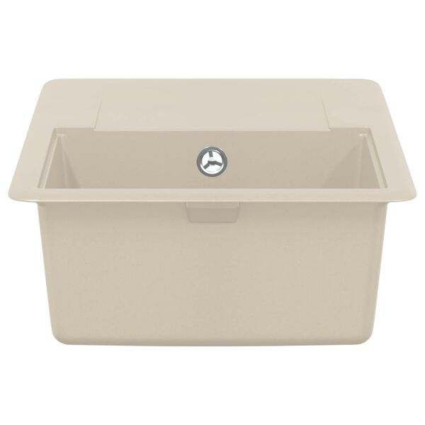 vidaXL &Eacute;vier Beige 670 x 460 mm 80% Quartz et 20% R&eacute;sine