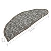 vidaXL Tapis de marches d'escalier 15 pcs Anthracite 56x17x3 cm