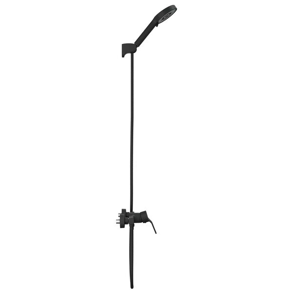 vidaXL Ensemble de Douche Noir G 1 / 2 pouces Laiton