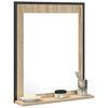 vidaXL Miroir de salle de bain avec &eacute;tag&egrave;re Noir 50 x 12 x 60 cm