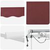 vidaXL Auvent r&eacute;tractable automatique avec LED bordeaux 300x250 cm