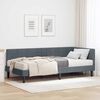vidaXL Cadre de lit d'angle avec matelas 2 pcs Gris Velours