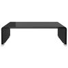 vidaXL Meuble TV/support pour moniteur 40x25x11 cm verre noir