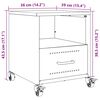 vidaXL Tables de chevet 2 pcs vert olive 36x39x43,5 cm acier