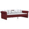 vidaXL Lit avec &eacute;clairage USB Rouge bordeaux Tissu 90x200 cm
