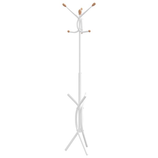 vidaXL Porte-manteau blanc 176 cm fer enduit de poudre