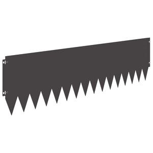 vidaXL Bordure de Pelouse 10 pc 103 x 30 cm Acier Noir