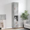 vidaXL Buffet haut Gris b&eacute;ton 34,5x34x180 cm Bois d'ing&eacute;nierie