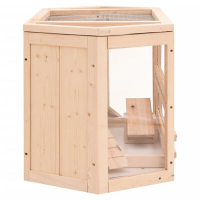 vidaXL Cage à hamster 80x40x43 cm bois massif de sapin