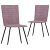 vidaXL Chaises &agrave; manger lot de 2 Rose Velours