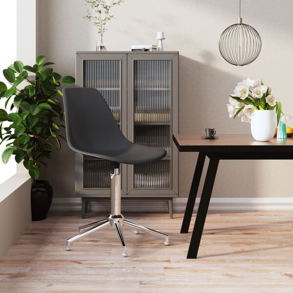 vidaXL Chaise pivotante de salle &agrave; manger Gris clair PP