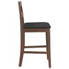vidaXL Tabourets de bar avec coussins 2 pcs blanc bois massif d'h&eacute;v&eacute;a