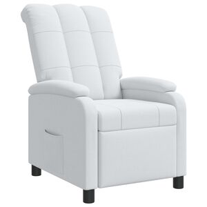 vidaXL Fauteuil inclinable Blanc Tissu