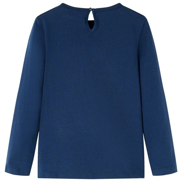 T-shirt enfants &agrave; manches longues bleu marine 128