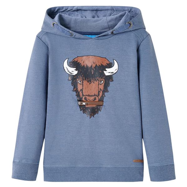 Sweat &agrave; capuche pour enfants bleu m&eacute;lange 104