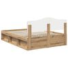 vidaXL Cadre de lit Ch&ecirc;ne artisan 150 x 200 cm Bois de pin massif