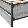 vidaXL Cadre de lit avec tiroirs sans matelas sonoma gris 135x190 cm