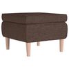 vidaXL Tabouret avec pieds en bois Marron Tissu