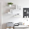 vidaXL &Eacute;tag&egrave;res murales flottantes 4 pcs Blanc 50x23x3,8 cm MDF