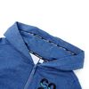 Sweat-shirt &agrave; capuche fermeture &eacute;clair enfants bleu fonc&eacute; m&eacute;lang&eacute; 92