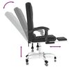 vidaXL Fauteuil de massage inclinable de bureau Noir Similicuir