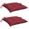 vidaXL Coussins de chaise lot de 2 rouge bordeaux 50x50x7 cm