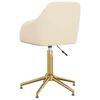 vidaXL Chaises pivotantes &agrave; manger lot de 4 cr&egrave;me velours
