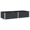vidaXL Jardini&egrave;re sur&eacute;lev&eacute;e Noir 250 x 100 x 54 cm WPC et Aluminium