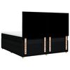 vidaXL Sommier &agrave; lattes de lit avec matelas Noir 200x200 cm Tissu