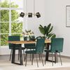 vidaXL Chaises &agrave; manger lot de 4 Vert fonc&eacute; Velours