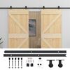 vidaXL Porte coulissante 2 pc 90 x 210 cm Bois de pin massif