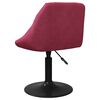 vidaXL Chaises &agrave; manger pivotantes lot de 6 rouge bordeaux velours