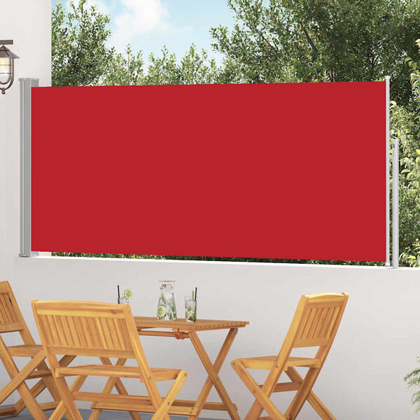 vidaXL Auvent lat&eacute;ral r&eacute;tractable 120 x 300 cm Rouge