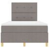 vidaXL Lit &agrave; ressorts avec matelas Taupe 120 x 190 cm tissu