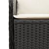 vidaXL Salon de jardin 5 pcs avec coussins Noir R&eacute;sine tress&eacute;e