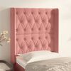 vidaXL T&ecirc;te de lit avec oreilles Rose 83x16x118/128 cm Velours