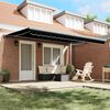 vidaXL Auvent R&eacute;tractable Noir 4 &times;3 m Toile