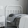 vidaXL T&ecirc;te de lit m&eacute;tal blanc 80 cm