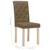 vidaXL Chaises &agrave; manger lot de 4 marron tissu