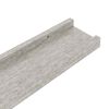 vidaXL &Eacute;tag&egrave;res murales 4 pcs Gris b&eacute;ton 60x9x3 cm