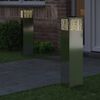 vidaXL Lumi&egrave;re de chemin LED solaire 2 pcs Argent&eacute; Galvanis&eacute;